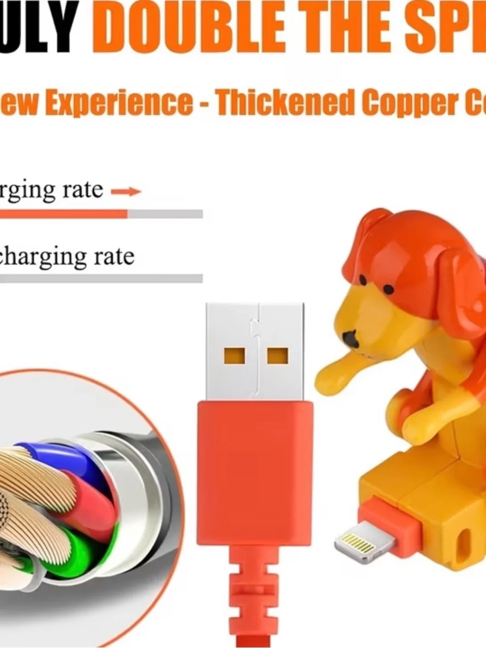 Moving Dog Cable  USB C Cover charger cable